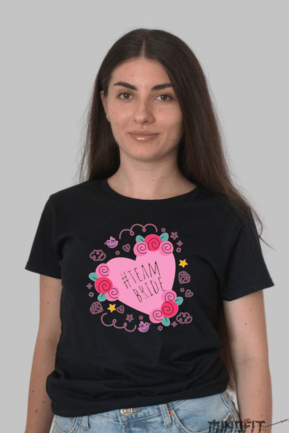 Tricou Team Bride - Perfect pentru o Amintire de Neuitat Dama Negru