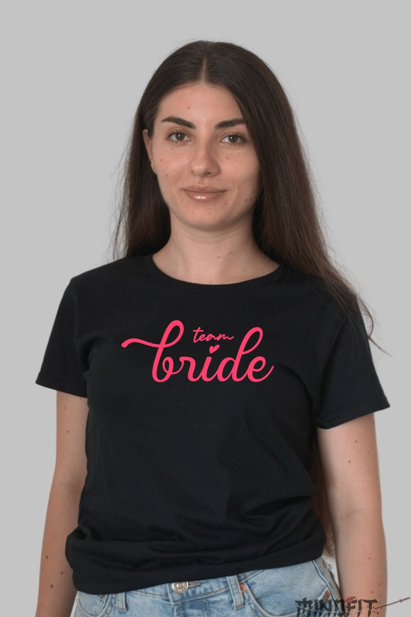 Tricou Team Bride - Pregateste-te de Aventuri Memorabile Dama Negru