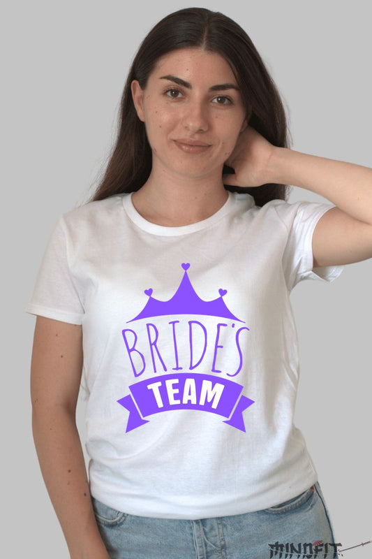 Tricou Team Bride - Pregatit Pentru Amintiri Memorabile Dama Alb