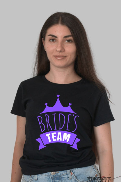 Tricou Team Bride - Pregatit Pentru Amintiri Memorabile Dama Negru