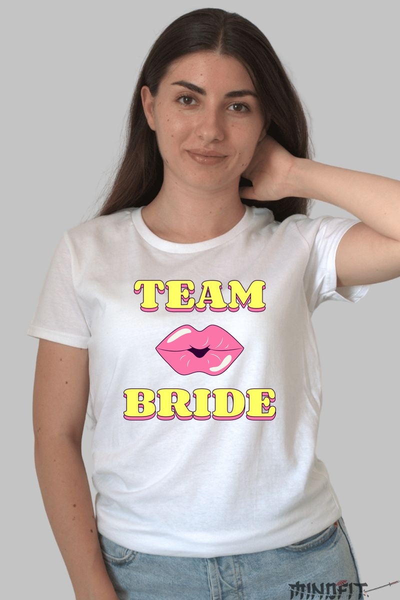 Tricou Team Bride - Pregatit Pentru Cele Mai Frumoase Amintiri Dama Alb