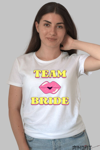 Tricou Team Bride - Pregatit Pentru Cele Mai Frumoase Amintiri Dama Alb
