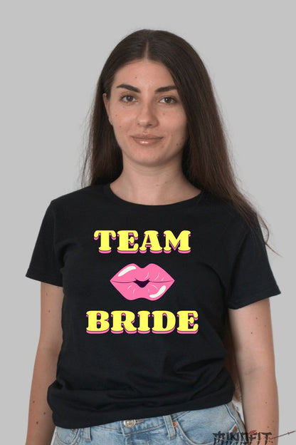 Tricou Team Bride - Pregatit Pentru Cele Mai Frumoase Amintiri Dama Negru