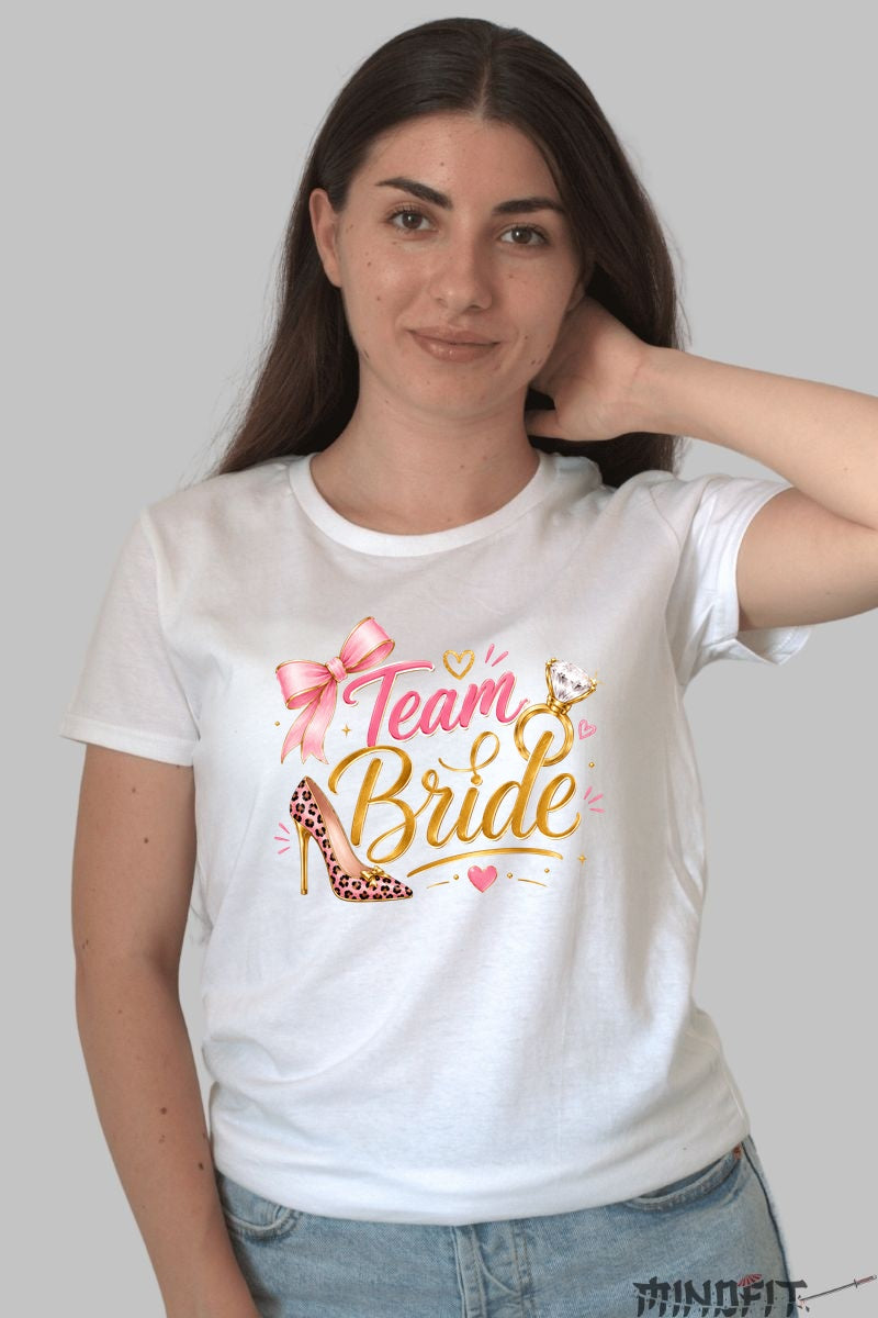 Tricou Team Bride - Pregatit pentru Seara de Neuitat Dama Alb