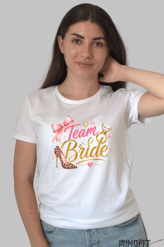 Tricou Team Bride - Pregatit pentru Seara de Neuitat Dama Alb