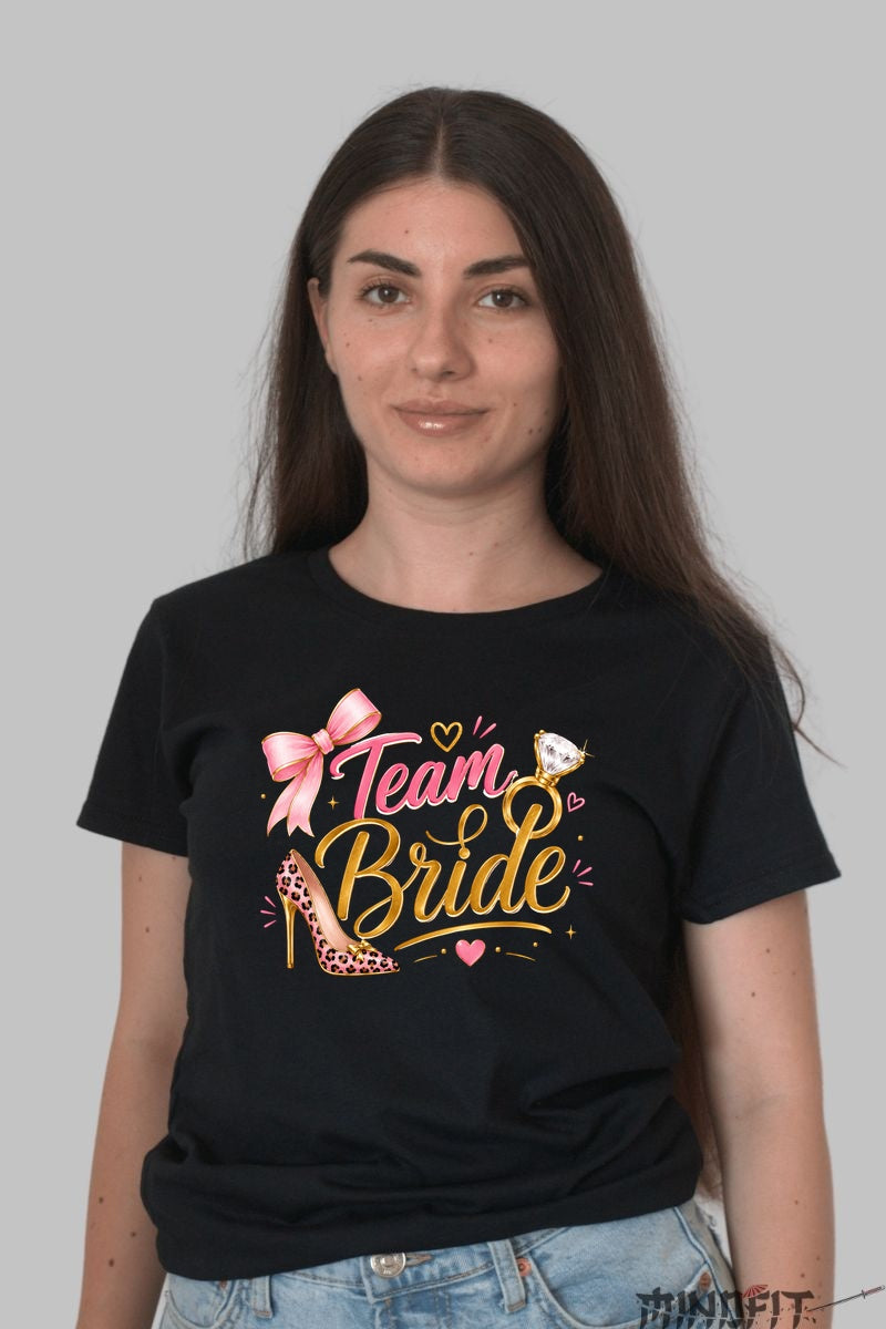 Tricou Team Bride - Pregatit pentru Seara de Neuitat Dama Negru