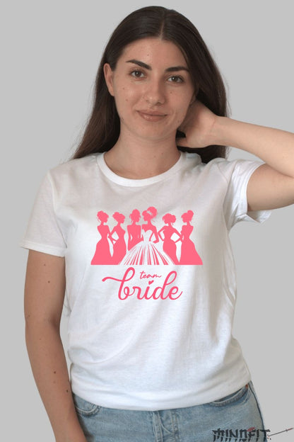 Tricou Team Bride - Pregatita Pentru Aventura Nuntii Tale Dama Alb