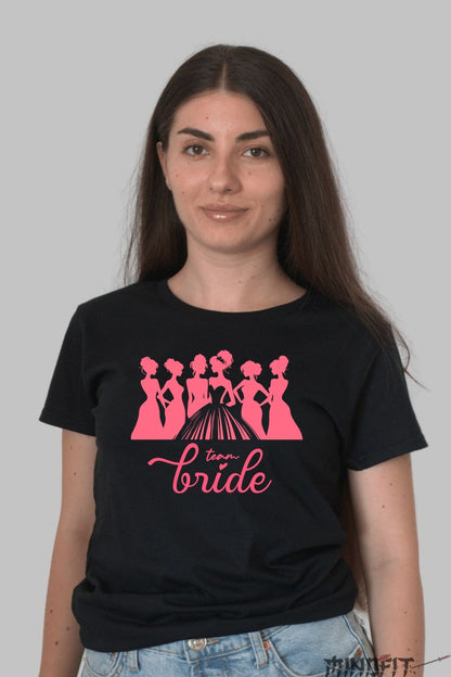 Tricou Team Bride - Pregatita Pentru Aventura Nuntii Tale Dama Negru