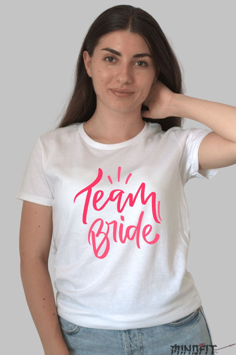 Tricou Team Bride - Pregatite Pentru O Aventura Unica Dama Alb