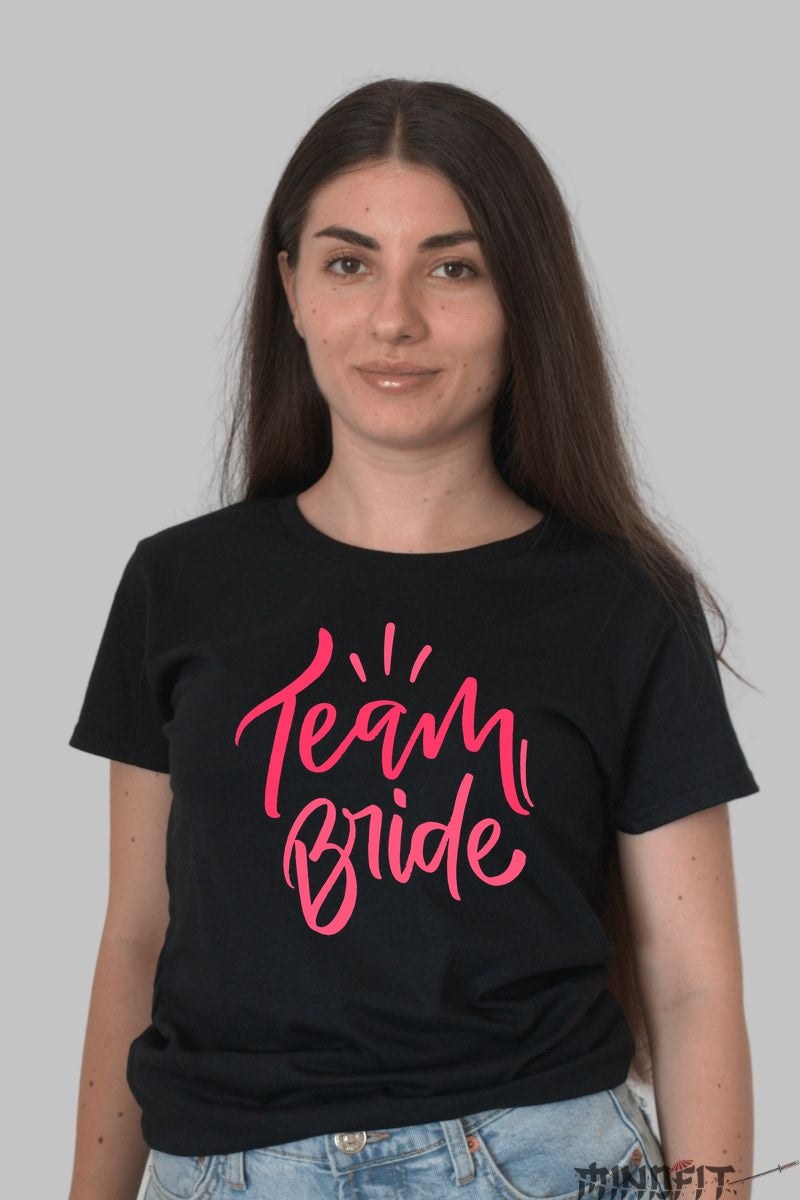 Tricou Team Bride - Pregatite Pentru O Aventura Unica Dama Negru