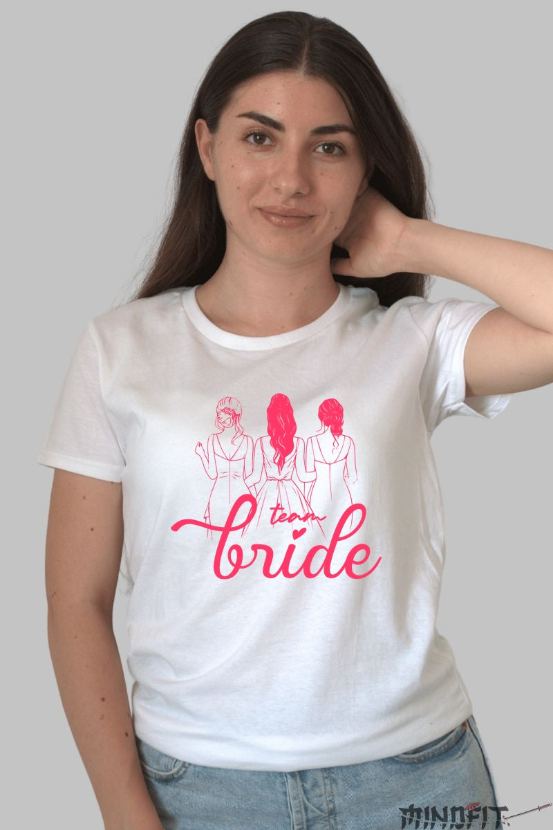 Tricou Team Bride - Pregatite pentru un Eveniment Memorabil Dama Alb