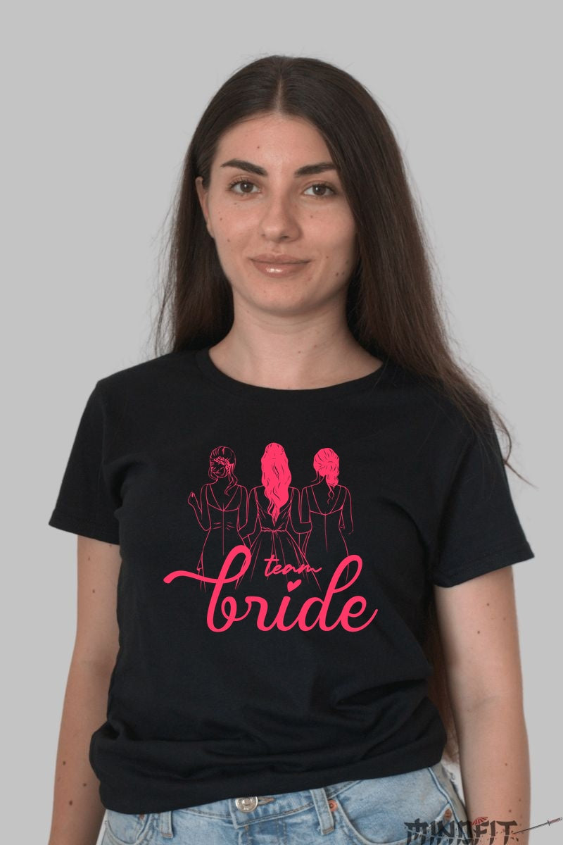 Tricou Team Bride - Pregatite pentru un Eveniment Memorabil Dama Negru