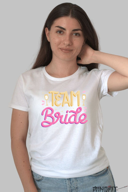 Tricou Team Bride - Pront Sa Celebrezi Cu Stil Dama Alb