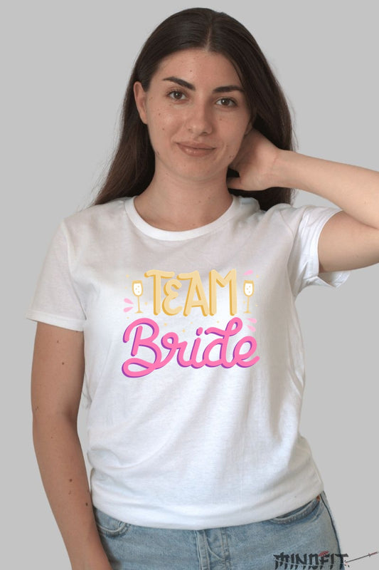 Tricou Team Bride - Pront Sa Celebrezi Cu Stil Dama Alb