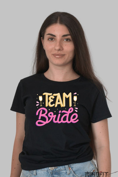 Tricou Team Bride - Pront Sa Celebrezi Cu Stil Dama Negru