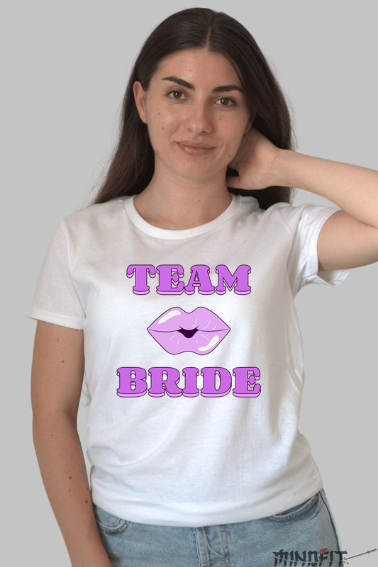 Tricou Team Bride - Stil Elegant Pentru Momente Unice Dama Alb