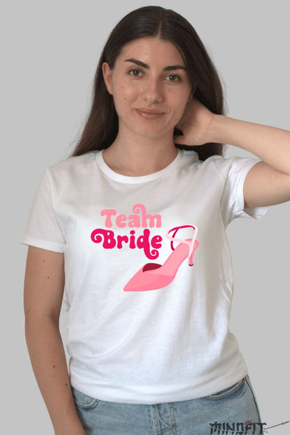 Tricou Team Bride - Stil Si Eleganta La Inaltime Dama Alb