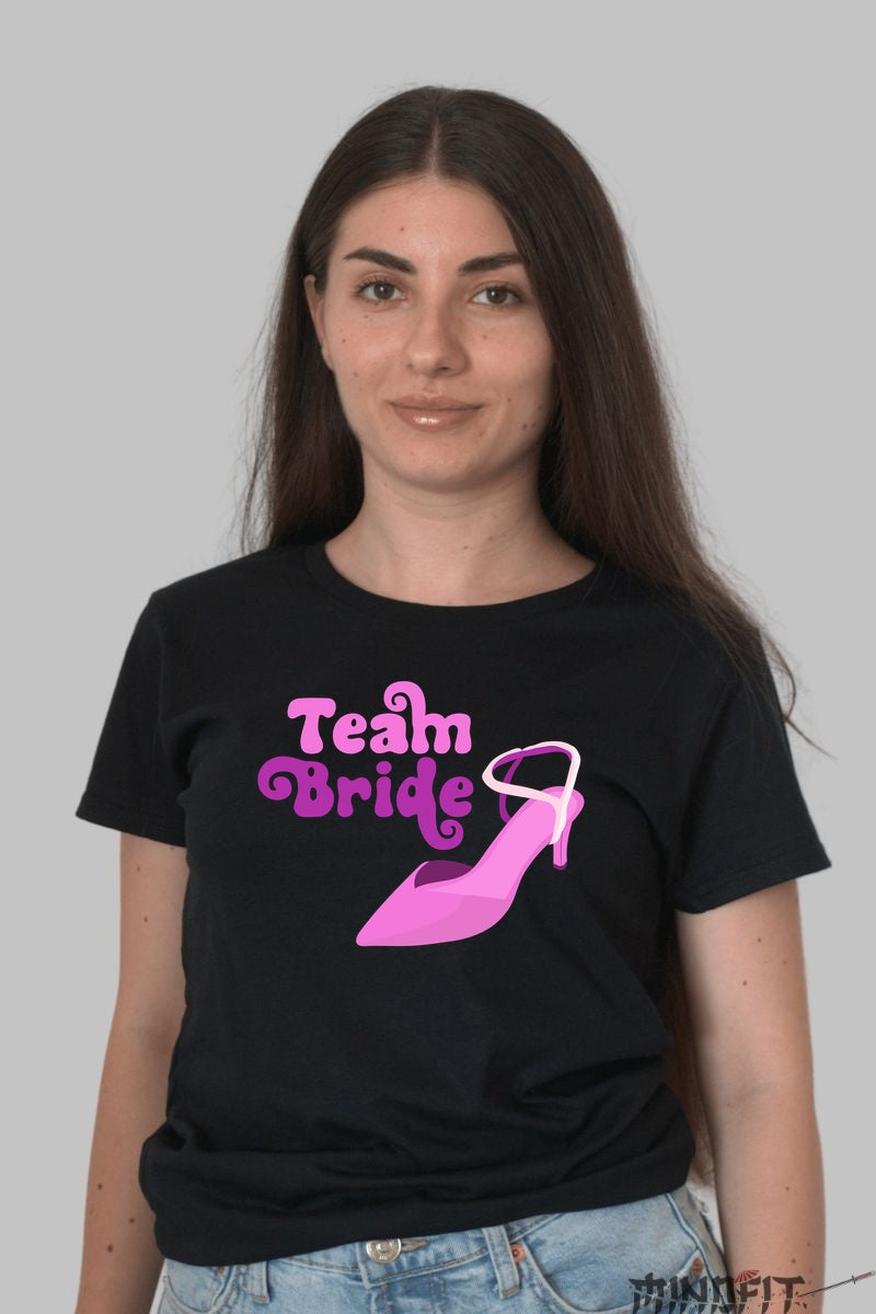 Tricou Team Bride - Stil Si Eleganta Pentru O Noapte De Neuitat Dama Negru
