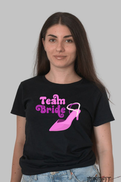 Tricou Team Bride - Stil Si Eleganta Pentru O Noapte De Neuitat Dama Negru