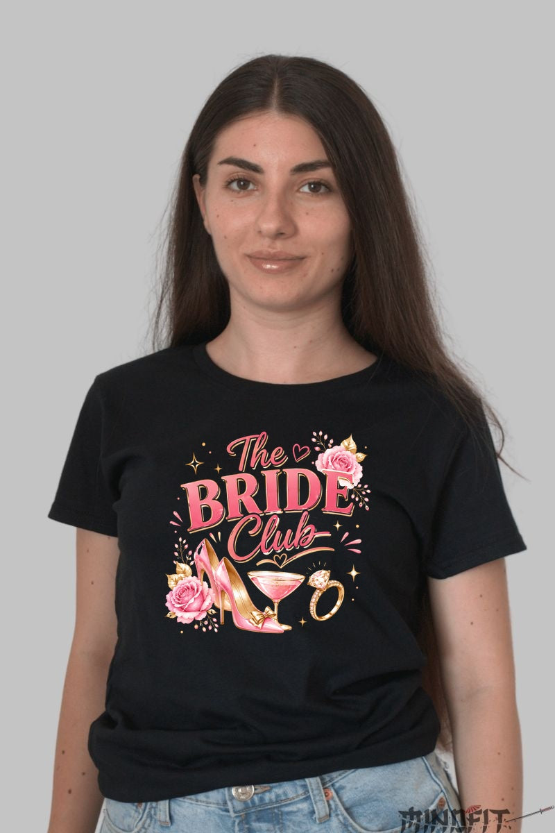 Tricou The Bride Club - Eleganta si Stil pentru Momentul Tau Special Dama Negru