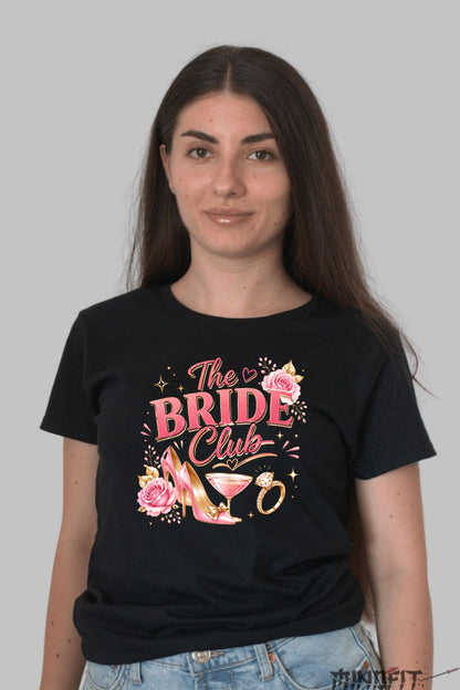 Tricou The Bride Club - Eleganta si Stil pentru Momentul Tau Special Dama Negru