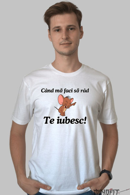 Tricou Tom Si Jerry Cand ma faci sa rad barbat alb