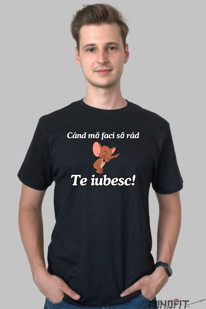 Tricou Tom Si Jerry Cand ma faci sa rad barbat negru
