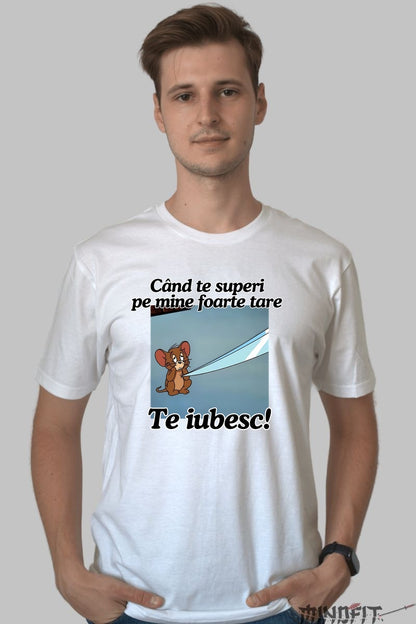 Tricou Tom Si Jerry Cand te superi pe mine foarte tare barbat alb