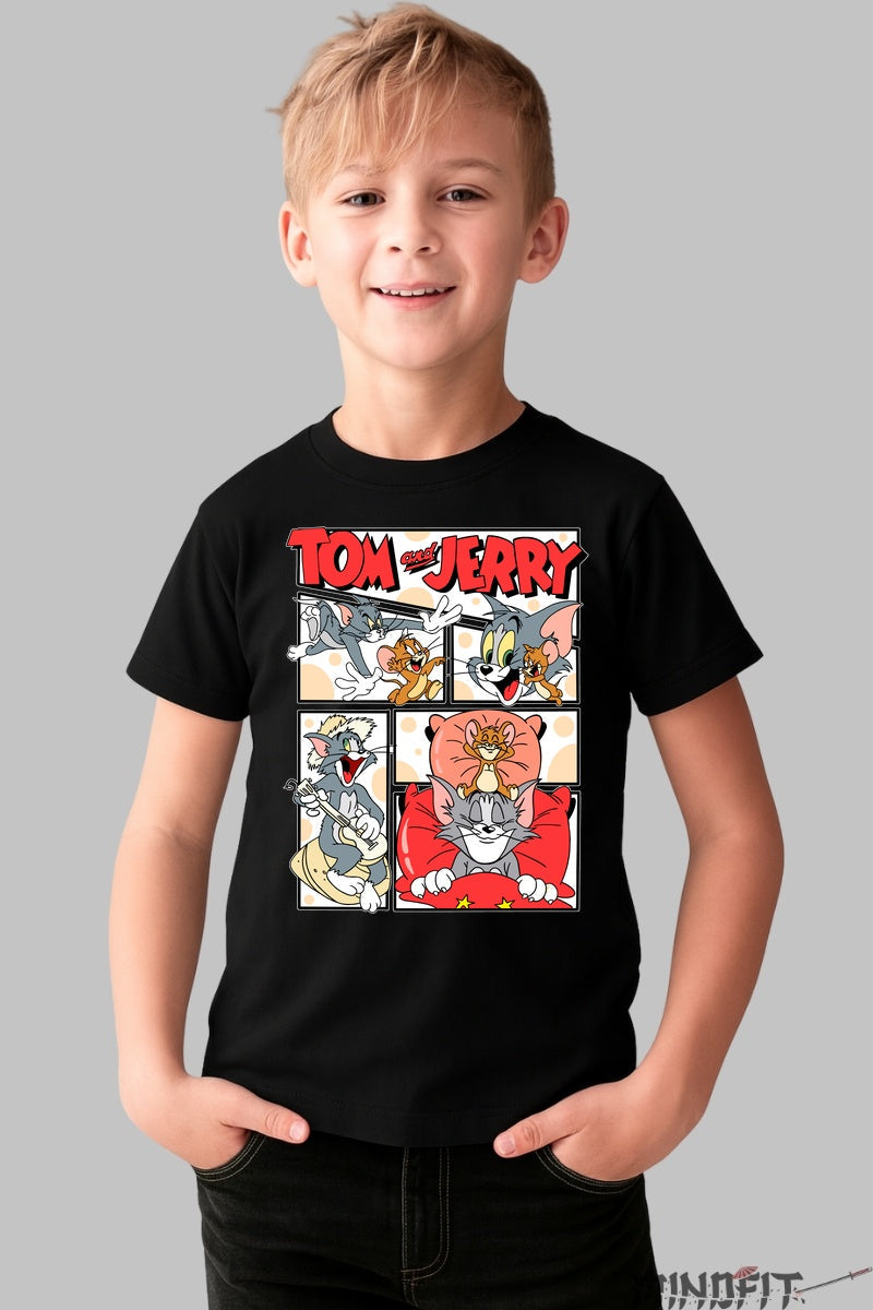 Tricou Tom si Jerry - Cartoon Network baiat negru