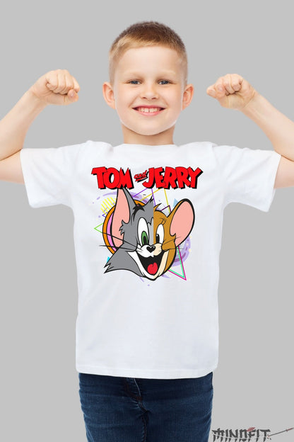 Tricou Tom si Jerry Zambitori - Cartoon Legends baiat alb
