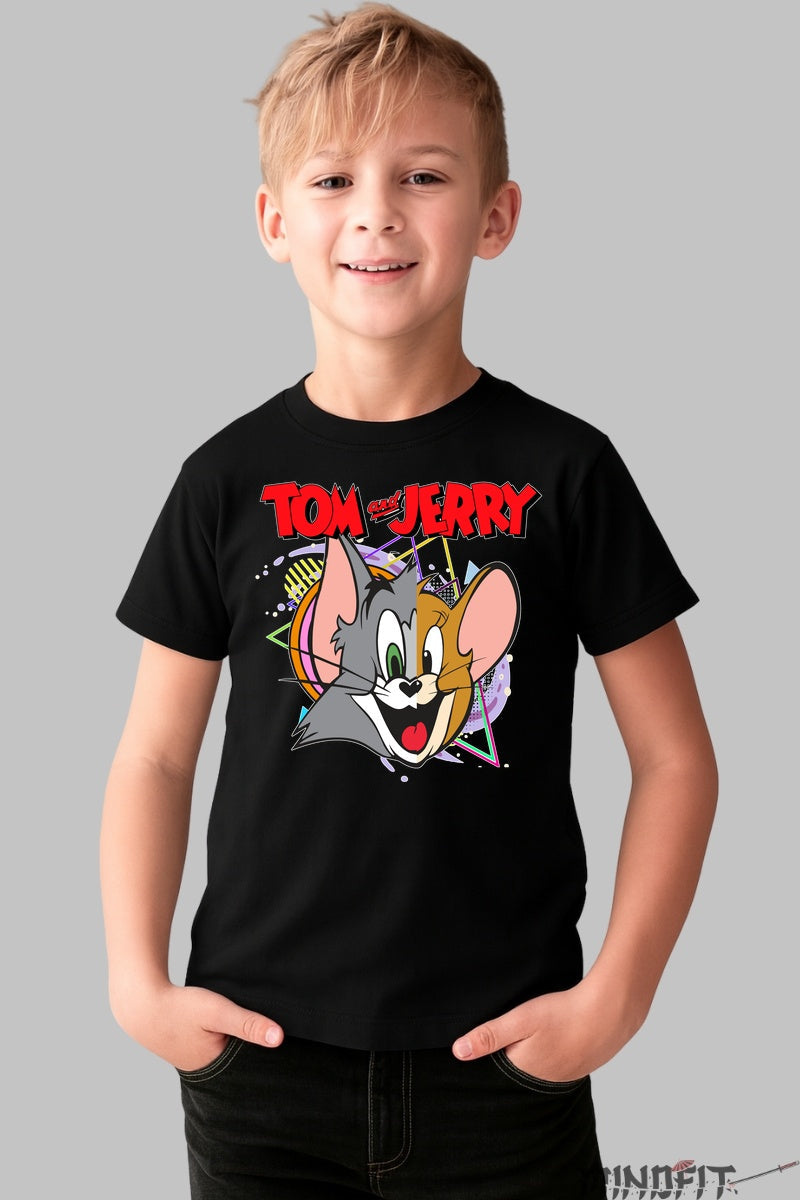 Tricou Tom si Jerry Zambitori - Cartoon Legends baiat negru