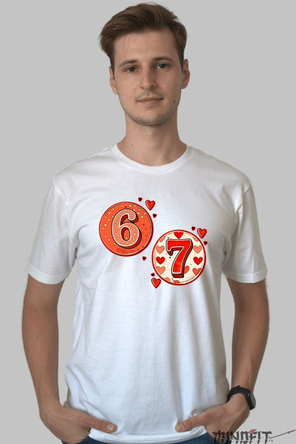 Tricou Valentine's Day Cuplu - 6 si 7, Impreuna Perfecti barbat alb