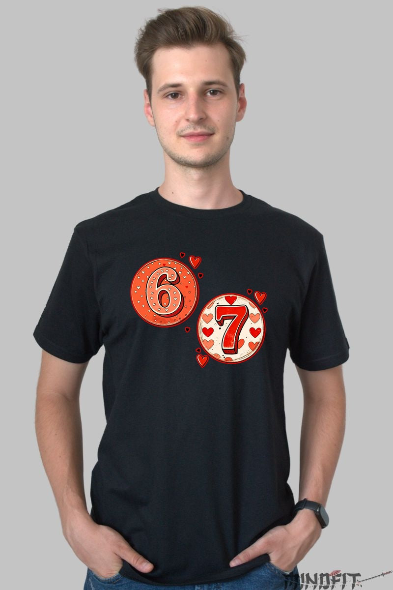 Tricou Valentine's Day Cuplu - 6 si 7, Impreuna Perfecti barbat negru
