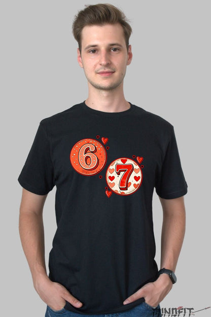 Tricou Valentine's Day Cuplu - 6 si 7, Impreuna Perfecti barbat negru