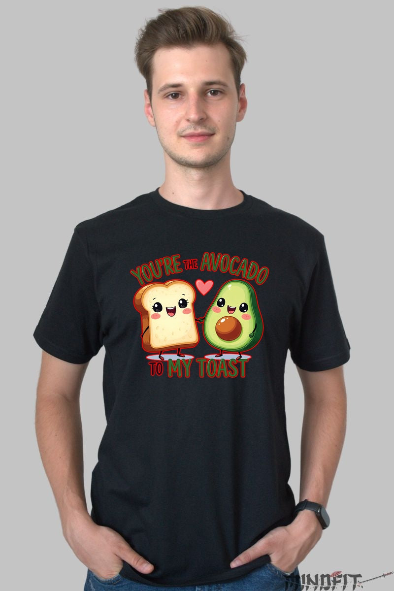 Tricou Valentine's Day Cuplu - Esti Avocado Pentru P?nea Mea barbat negru