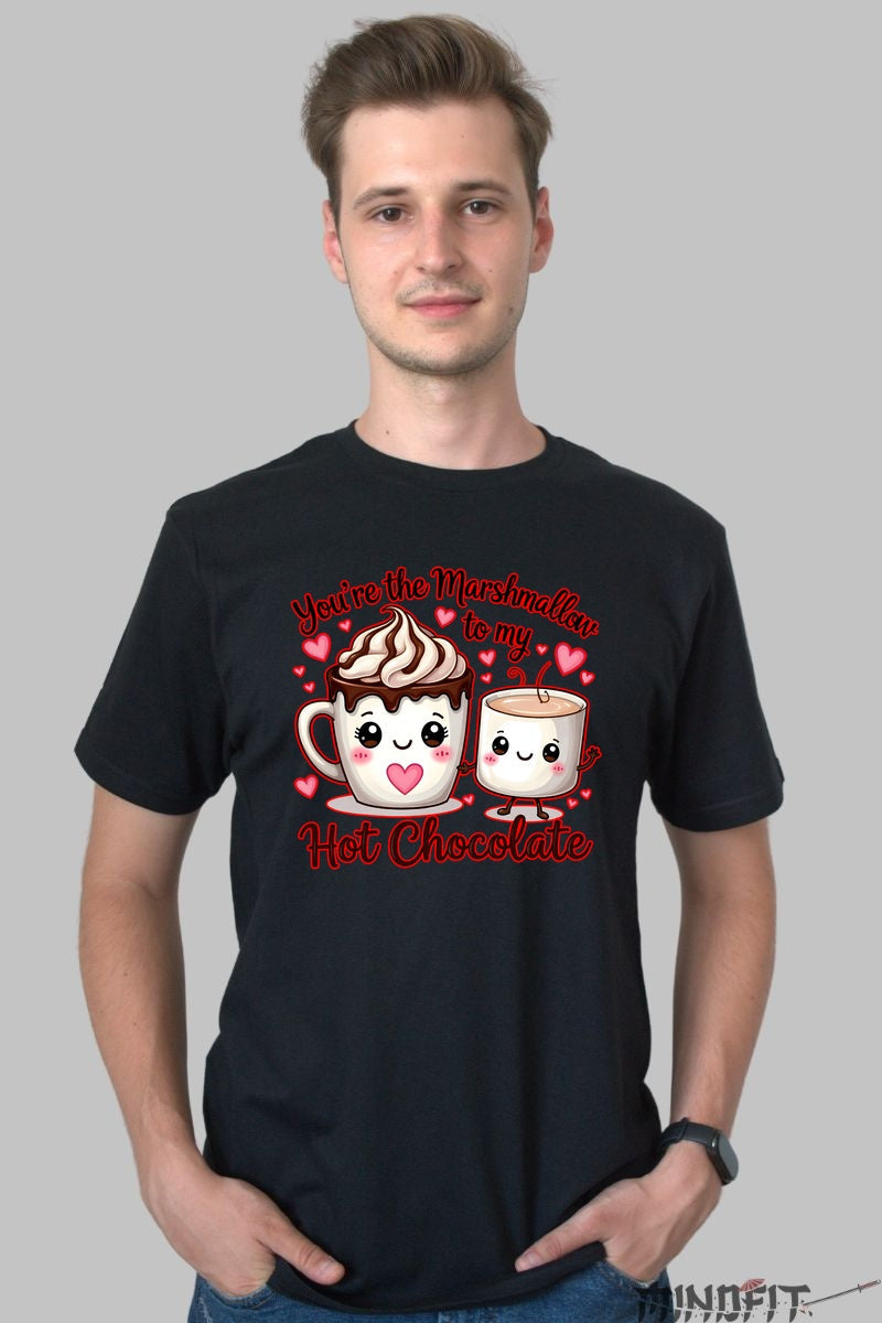 Tricou Valentine's Day Cuplu - Esti Bezeaua Din Cacaoa Mea barbat negru