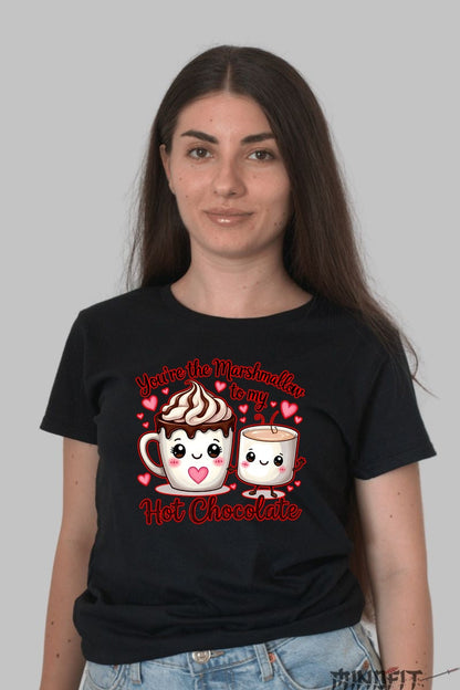 Tricou Valentine's Day Cuplu - Esti Bezeaua Din Cacaoa Mea dama negru
