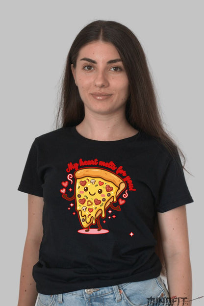 Tricou Valentine's Day Cuplu - My Heart Melts For You dama negru