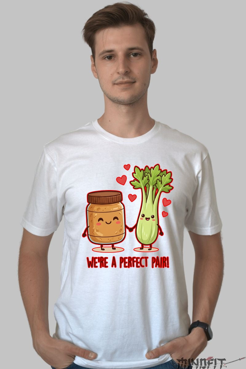 Tricou Valentine's Day Cuplu - Suntem Combinate Perfect barbat alb