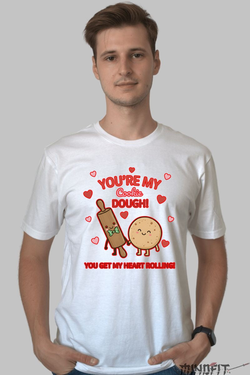 Tricou Valentine's Day Cuplu - Tu Esti Aluatul Meu de Biscuiti barbat alb