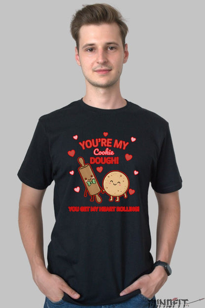 Tricou Valentine's Day Cuplu - Tu Esti Aluatul Meu de Biscuiti barbat negru