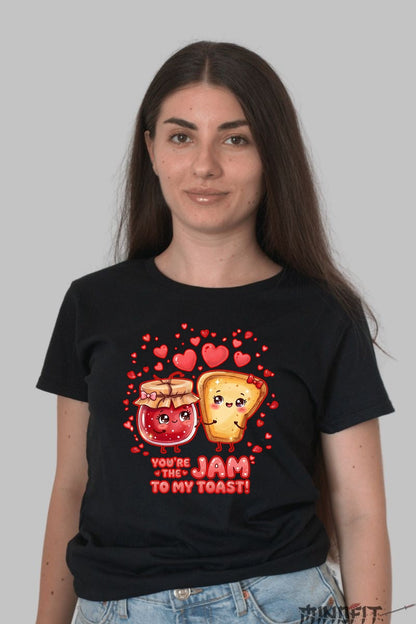 Tricou Valentine's Day Cuplu - Tu Esti Gemul Pentru Painea Mea dama negru