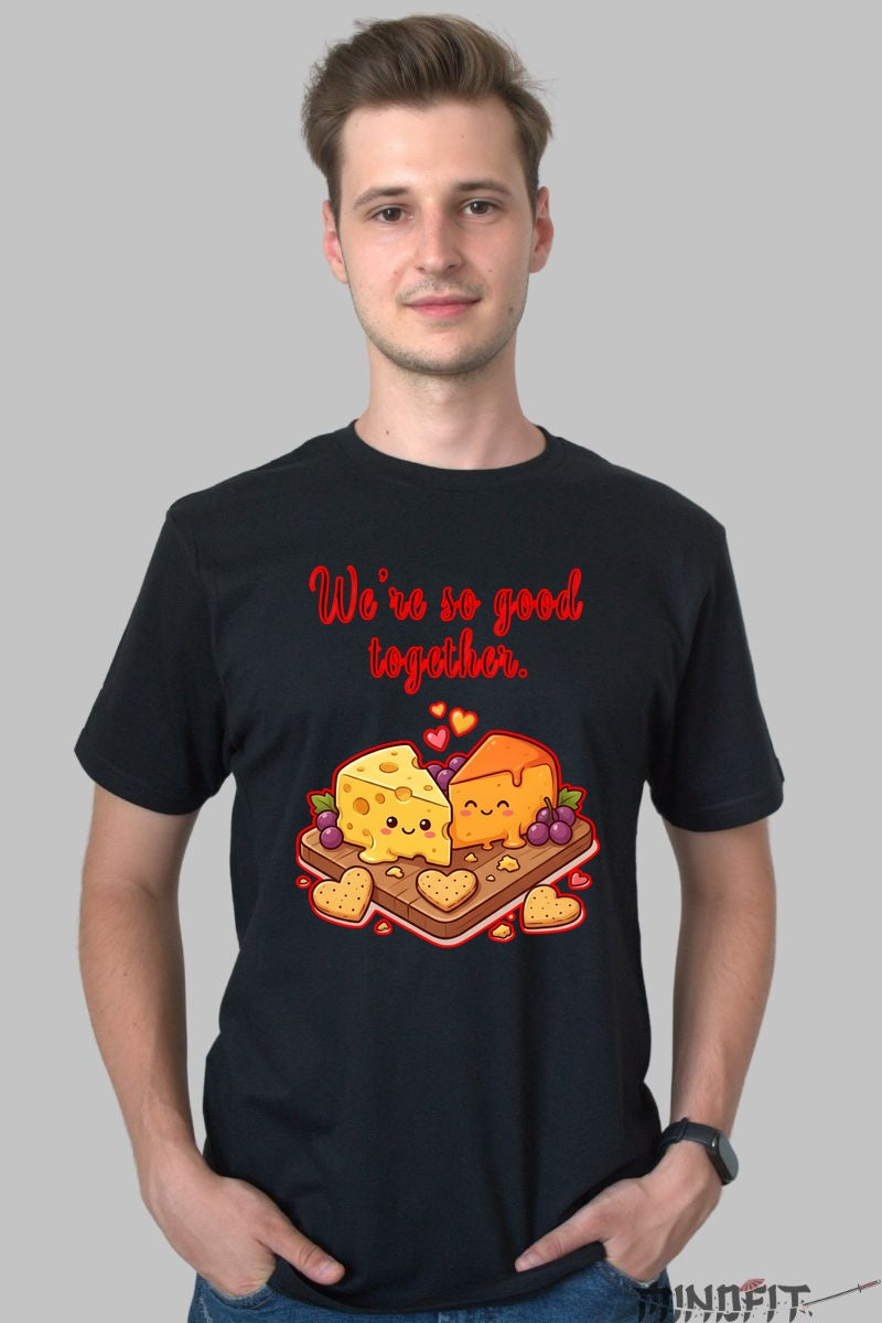Tricou Valentine's Day Cuplu - We-re So Good Together barbat negru