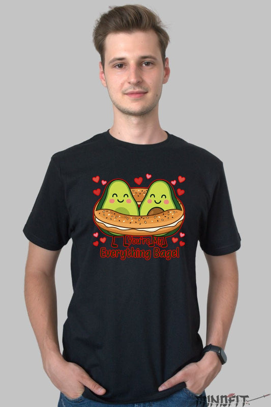 Tricou Valentine's Day Cuplu - You're My Everything Bagel barbat negru