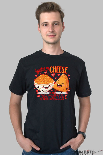 Tricou Valentine's Day Cuplu - You-re The Cheese To My Macaroni barbat negru