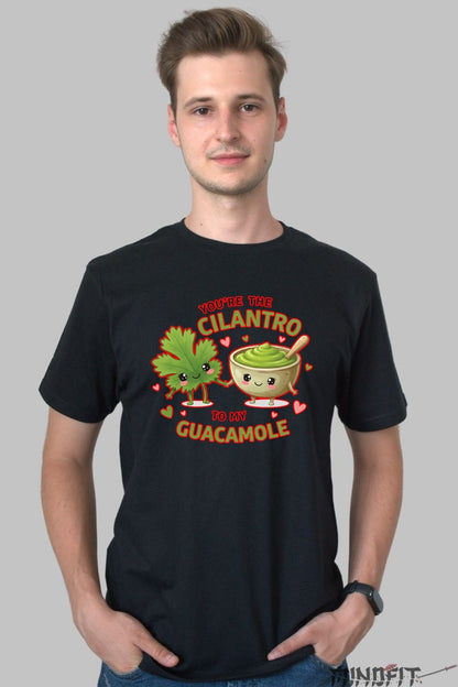 Tricou Valentine's Day Cuplu - You-re The Cilantro To My Guacamole barbat negru