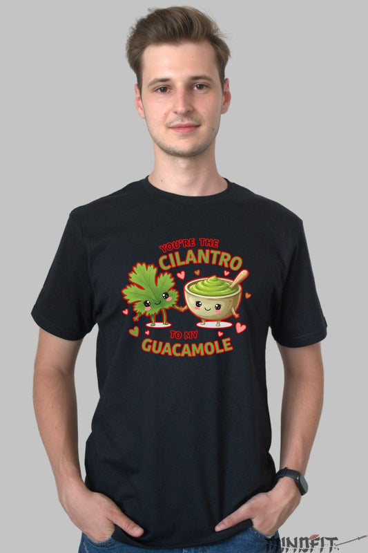 Tricou Valentine's Day Cuplu - You-re The Cilantro To My Guacamole barbat negru