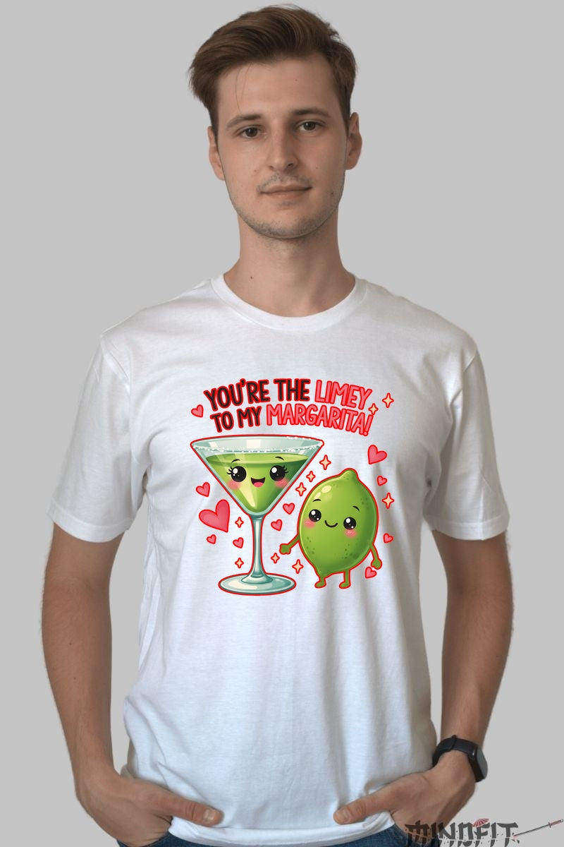 Tricou Valentine's Day Cuplu - You-re The Limey To My Margarita barbat alb