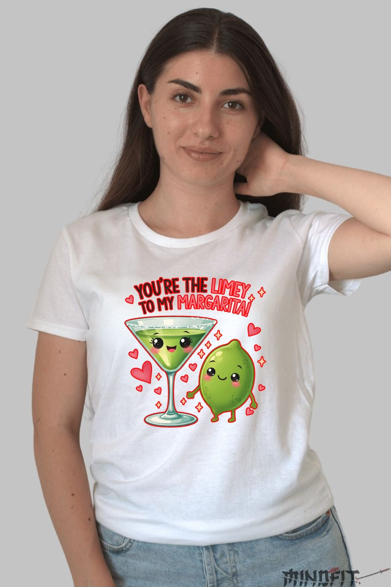 Tricou Valentine's Day Cuplu - You-re The Limey To My Margarita dama alb