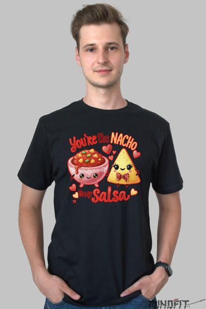 Tricou Valentine's Day Cuplu - You're The Nacho To My Salsa barbat negru